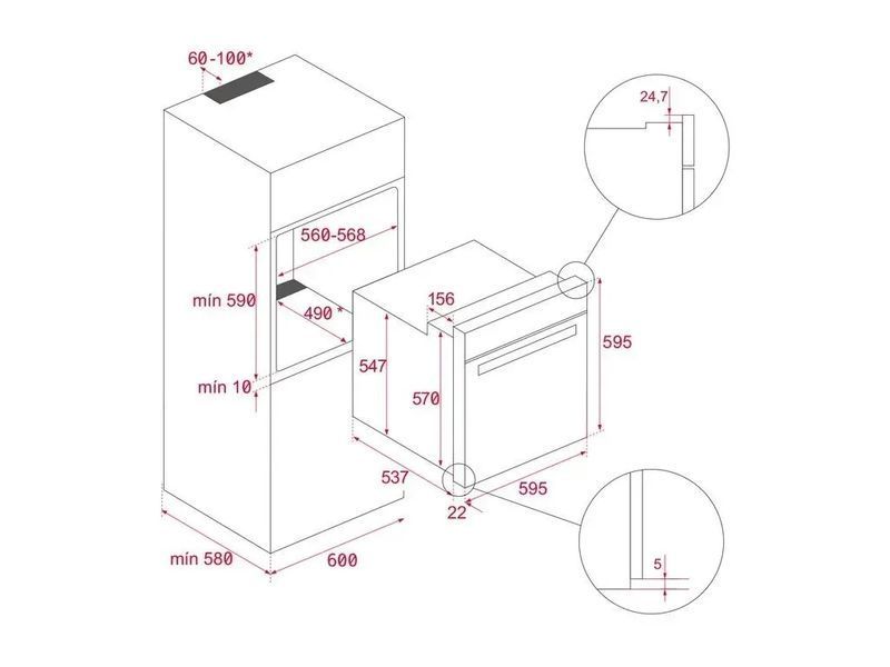 Духовка электрическая Teka HLB 8408 S BK Easy Steam 572614 фото