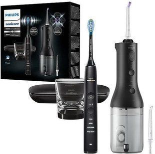 Зубний центр Philips Sonicare Water Flosser + DiamondClean 9000 Black HX3866/43 017151 фото
