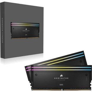 Пам'ять для настільних комп'ютерів Corsair 64 GB (2x32GB) DDR5 6600 MHz DOMINATOR TITANIUM RGB Black (CMP64GX5M2X6600C32) 027664 фото
