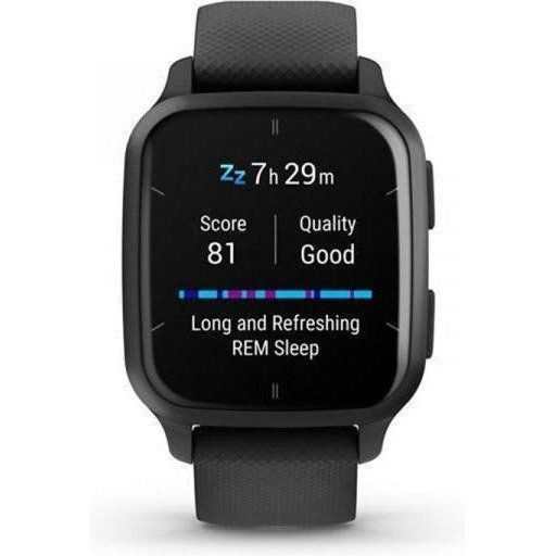 Смарт-годинник Garmin Venu Sq 2 &ndash; Music Edition Slate Aluminum Bezel with Black Case and Silicone Band (010-02700-00/10/80) 035120 фото