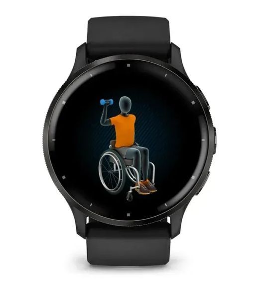 Смарт-часы Garmin Venu 3 Slate Stainless Steel Bezel with Black Case and Silicone Band (010-02784-01/51/41) 613087 фото