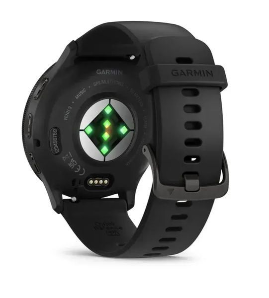 Смарт-часы Garmin Venu 3 Slate Stainless Steel Bezel with Black Case and Silicone Band (010-02784-01/51/41) 613087 фото