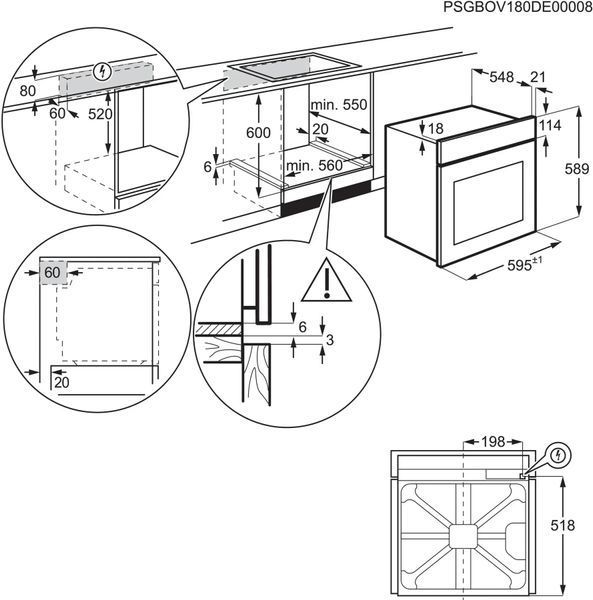 Духовка електрична Electrolux KOFGC70TH 604931 фото