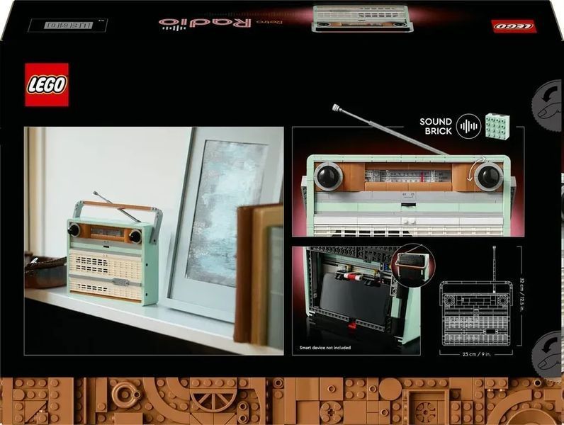 Блоковий конструктор LEGO Icons Ретро Радіоприймач (10334) 613395 фото