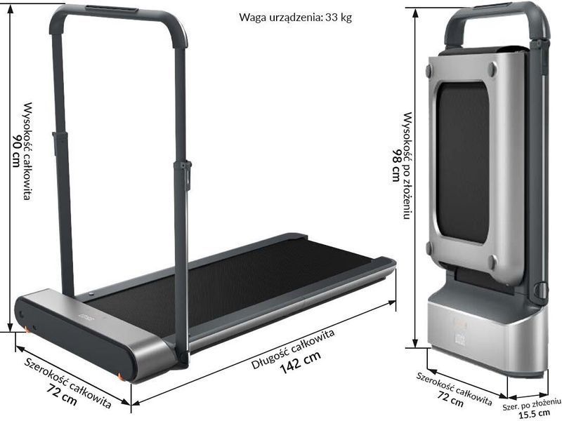 Бігова доріжка електрична KingSmith WalkingPad R1 Pro Silver (TRR1F Pro) 004968 фото