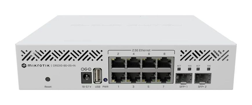 Комутатор керований рівня 3 Mikrotik CRS310-8G+2S+IN 518633ua фото