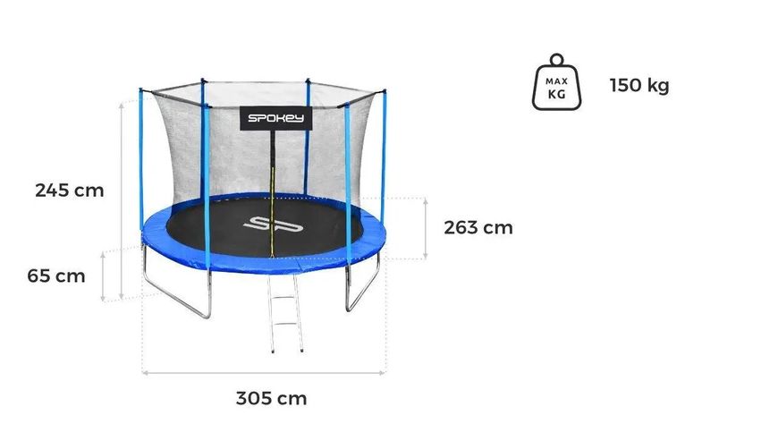 Батут Spokey Jumper II 305cm / blue (941434) 378218 фото