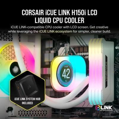 Водяное охлаждение Corsair iCUE LINK H150i LCD (CW-9061010-WW) 014119 фото