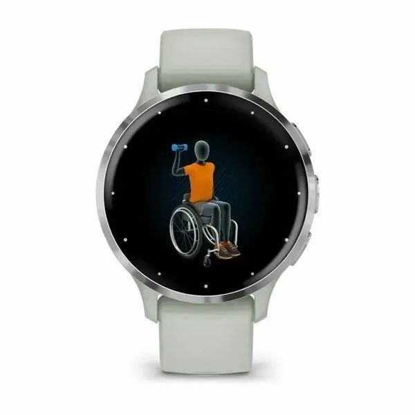 Смарт-годинник Garmin Venu 3S Silver S. Steel Bezel w. Sage Gray Case and S. Band (010-02785-01/51) 612681 фото