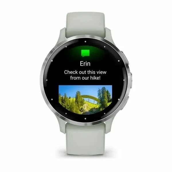 Смарт-годинник Garmin Venu 3S Silver S. Steel Bezel w. Sage Gray Case and S. Band (010-02785-01/51) 612681 фото
