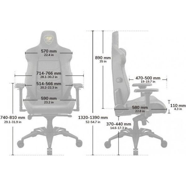 Компьютерное кресло для геймера Cougar Armor EVO Royal 018550 фото