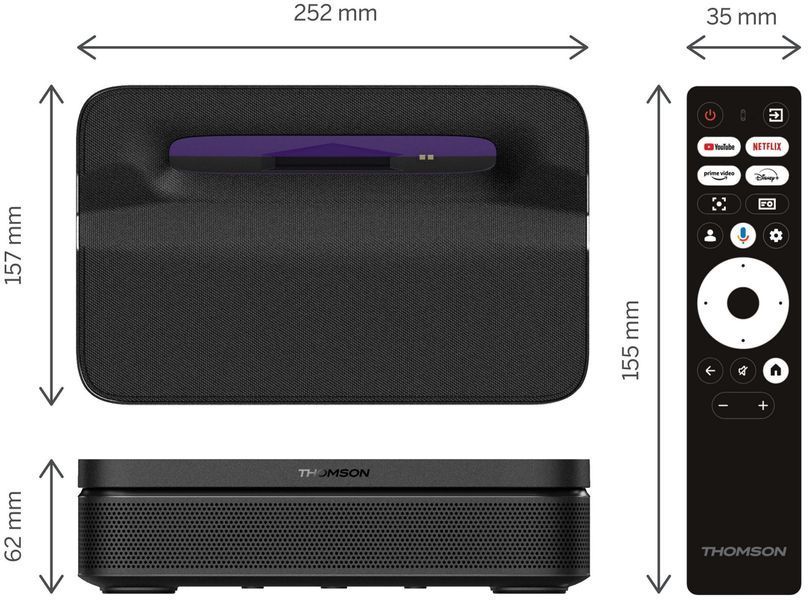 Проектор THOMSON PG55B 4K (3840 x 2160), 600 ANSI люмен, Wi-Fi, Bluetooth 2101819 фото