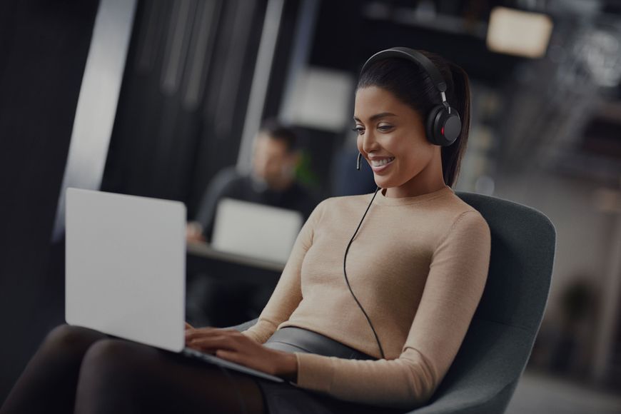 Навушники повнорозмірні JABRA Evolve2 40 SE MS Стерео Чорний 2131896 фото