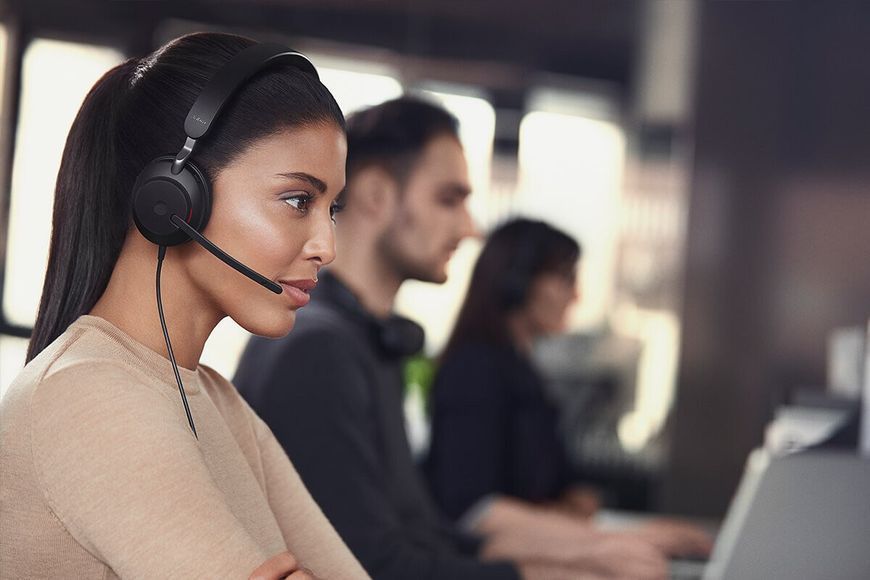 Навушники повнорозмірні JABRA Evolve2 40 SE MS Стерео Чорний 2131896 фото