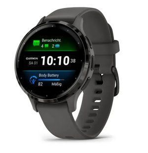Смарт-часы Garmin Venu 3S Slate S. Steel Bezel w. Pebble Gray Case and S. Band (010-02785-00/50) 613088 фото