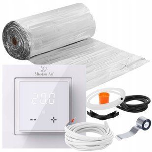 Греющий мат под ламинат MISSION AIR MAL-160W/m2 3.5м&sup2; (7м x 50см) + регулятор Aries LCD Белый e2255610 фото
