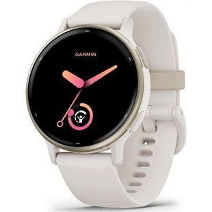 Смарт-годинник Garmin vivoactive 5 Cream Gold Aluminum Bezel with Ivory Case and Silicone Band (010-02862-11) 035122 фото