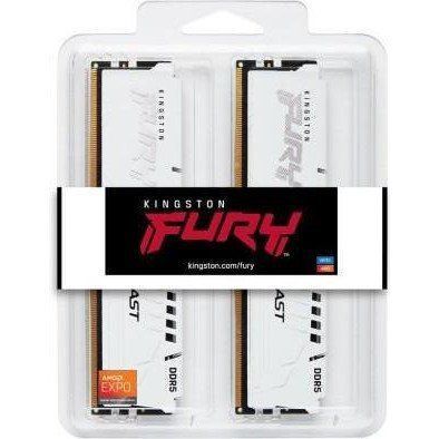 Память для настольных компьютеров Kingston FURY 64GB (2x32GB) DDR5 5600MHz Beast EXPO White (KF556C36BWEK2-64) 033836 фото