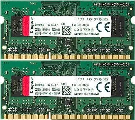 Пам'ять Kingston 8 GB (2x4GB) SO-DIMM DDR3L 1600 MHz (KVR16LS11K2/8) 337745 фото