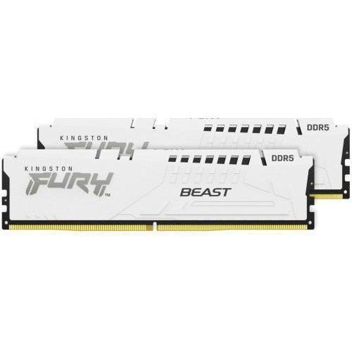 Память для настольных компьютеров Kingston FURY 64GB (2x32GB) DDR5 5600MHz Beast EXPO White (KF556C36BWEK2-64) 033836 фото