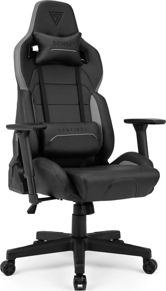 Компьютерное кресло для геймера Sense7 Sentinel Black/Grey 018799 фото