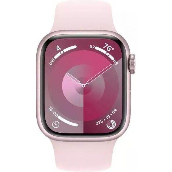 Смарт-часы Apple Watch Series 9 GPS 41mm Pink Aluminum Case w. Light Pink S. Band - S/M (MR933) 035022 фото