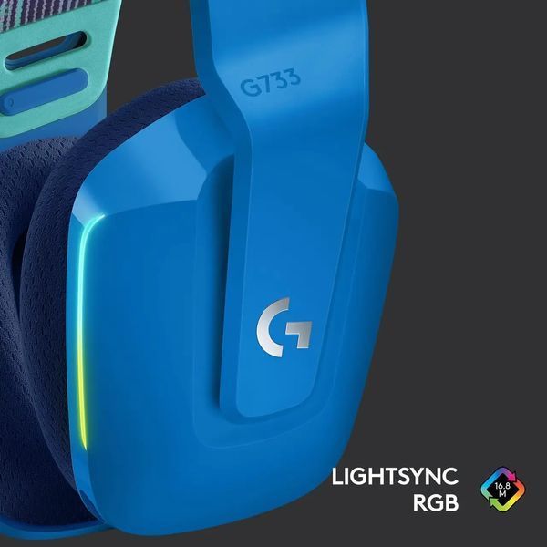 Компьютерная гарнитура Logitech Lightspeed Wireless RGB Gaming Headset G733 Blue (981-000943) 019471 фото