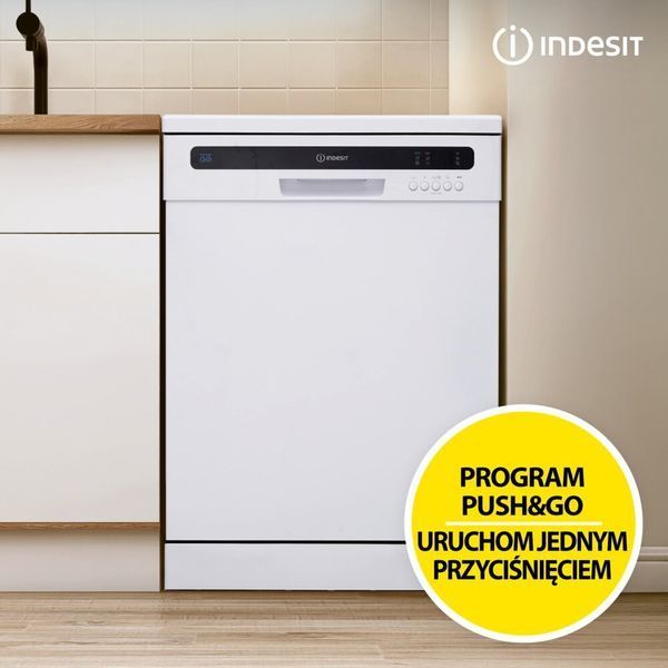 Посудомийна машина INDESIT IN2FE13CNO7W Push&Go Половина завантаження Сталеве дно 60см Білий 2109659 фото