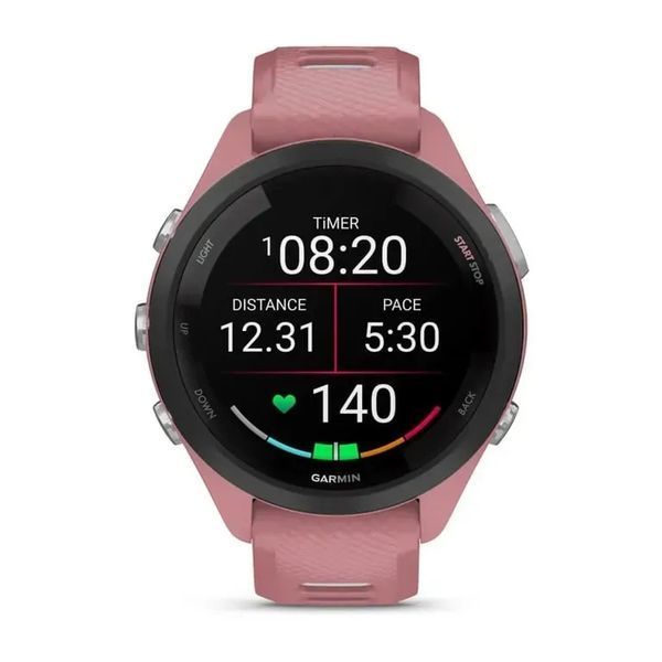 Смарт-годинник Garmin Forerunner 265S Black Bezel w. Light Pink Case and Light Pink/Whitestone S. Band (010-02810-05/15/55) 613068 фото