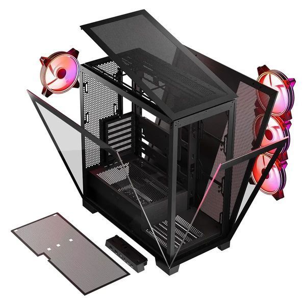 Корпус Modecom Volcano Space Apex ARGB Midi Black (AT-SPACE-PG-10-000000-0002) 503326 фото