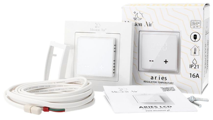 Гріючий мат під ламінат MISSION AIR MAL-160W/m2 3.5м&sup2; (7м x 50см) + регулятор Aries LCD Білий e2255610 фото