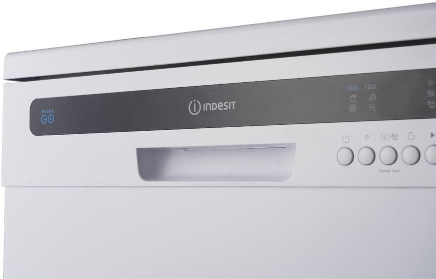 Посудомийна машина INDESIT IN2FE13CNO7W Push&Go Половина завантаження Сталеве дно 60см Білий 2109659 фото