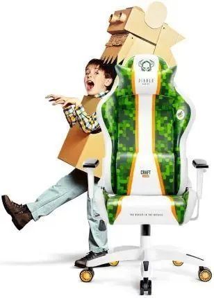 Компьютерное кресло для геймера Diablo X-One 2.0 Kids Size White-Green Craft Edition 018974 фото