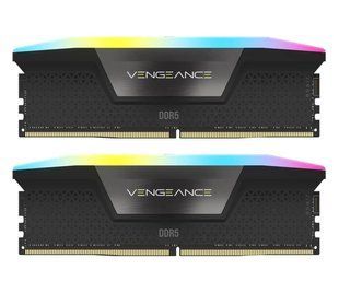 Пам'ять для настільних комп'ютерів Corsair 64GB (2x32GB) 6000MHz CL40 Vengeance RGB AMD Expo (CMH64GX5M2B6000Z40) 026549 фото