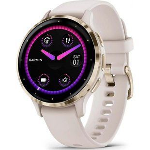 Смарт-годинник Garmin Venu 3S Soft Gold S. Steel Bezel with Ivory Case and S. Band (010-02785-04/54) 035294 фото