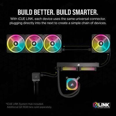 Водяное охлаждение Corsair iCUE LINK H170i RGB (CW-9061004-WW) 014121 фото
