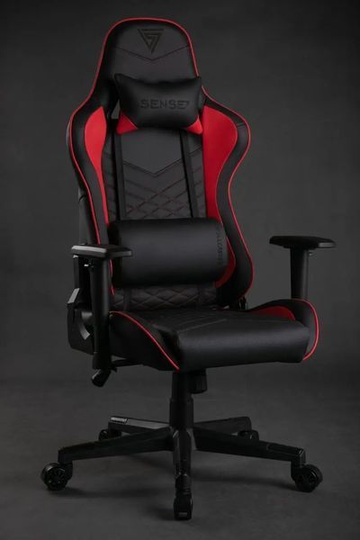 Компьютерное кресло для геймера Sense7 Spellcaster Black/Red 018800 фото