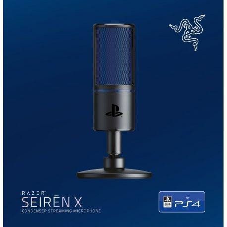 Микрофон для ПК/ стриминга, подкастов Razer Seiren X PS4 Black/Blue (RZ19-02290200-R3G1) 024309 фото
