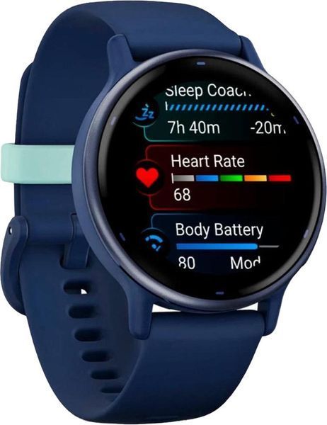 Смарт-часы Garmin vivoactive 5 Metallic Navy Aluminum Bezel with Navy Case and Silicone Band (010-02862-12/52) 035123 фото