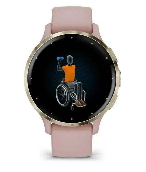 Смарт-годинник Garmin Venu 3S Soft Gold S. Steel Bezel w. Dust Rose Case and S. Band (010-02785-03/53) 613089 фото