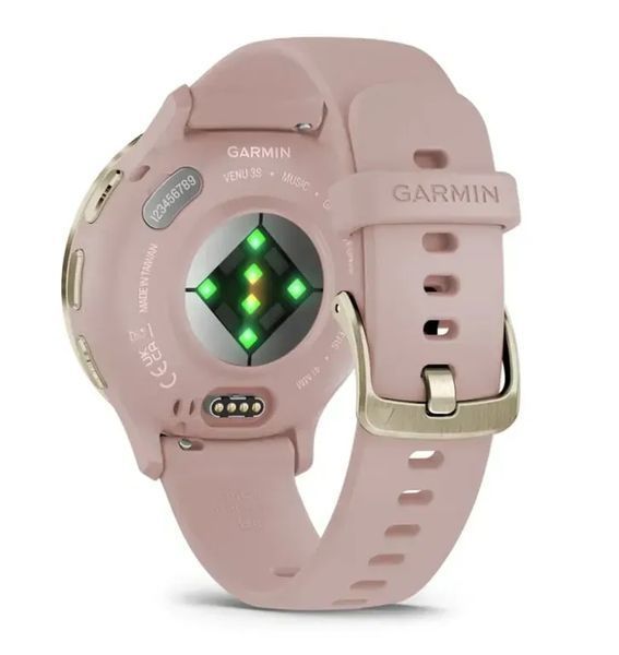 Смарт-годинник Garmin Venu 3S Soft Gold S. Steel Bezel w. Dust Rose Case and S. Band (010-02785-03/53) 613089 фото