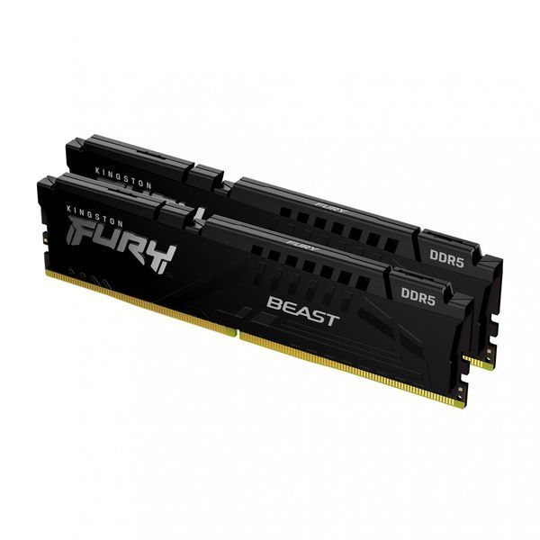 Память для настольных компьютеров Kingston FURY 32GB (2x16GB) DDR5 4800MHz Beast Black (KF548C38BBK2-32) 033737 фото
