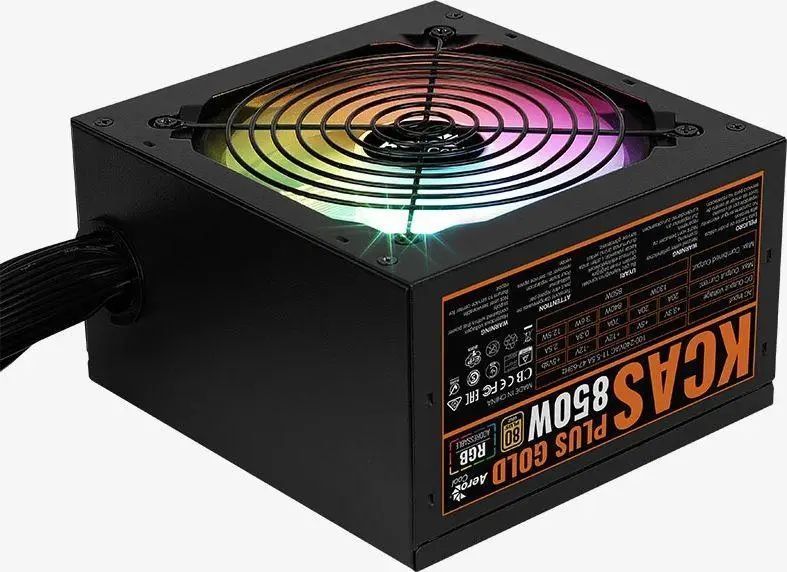 Блок питания AeroCool KCAS Plus Gold 850W (AEROPGSKCAS+RGB850-G) 001141 фото