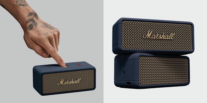 Мобільна колонка MARSHALL Emberton III, батарея 32 год, IP67, мікрофон, звук 360&deg;, додаток, синій 2084174 фото