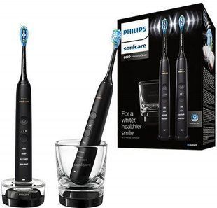 Електрична зубна щітка Philips Sonicare DiamondClean 9000 Black HX9914/54 012853 фото