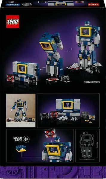 Блочный конструктор LEGO Icons Трансформеры: Саундвейв (10358) 613445 фото