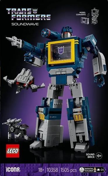 Блочный конструктор LEGO Icons Трансформеры: Саундвейв (10358) 613445 фото