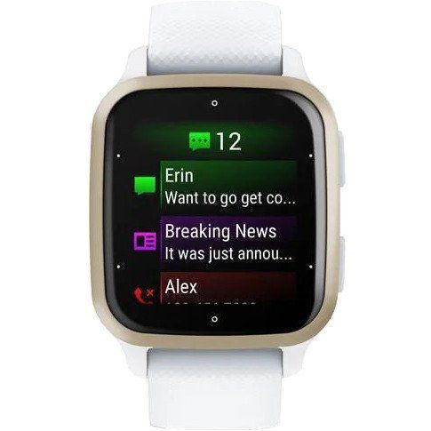 Смарт-годинник Garmin Venu Sq 2 Cream Gold Aluminum Bezel with White Case and Silicone Band (010-02701-01/11/81) 035295 фото
