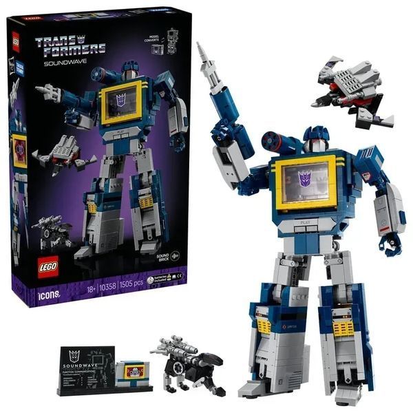 Блочный конструктор LEGO Icons Трансформеры: Саундвейв (10358) 613445 фото