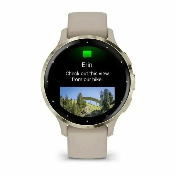 Смарт-годинник Garmin Venu 3S Soft Gold S. Steel Bezel w. French Gray Case and S. Band (010-02785-02/52) 612682 фото